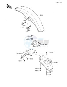 EX 305 B [GPZ 305] (B1) [GPZ 305] drawing FENDERS