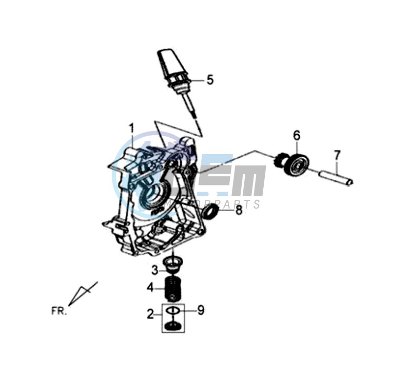 CRANKCASE RIGHT / START MOTOR