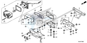 VT750SE Shadow E drawing TAILLIGHT (VT750S)