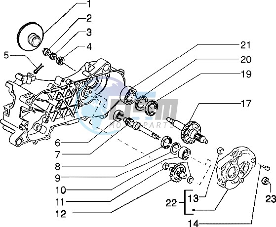 Rear wheel shaft