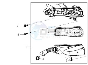 JET EURO X 50 BC ENGINE drawing AIRFILTER