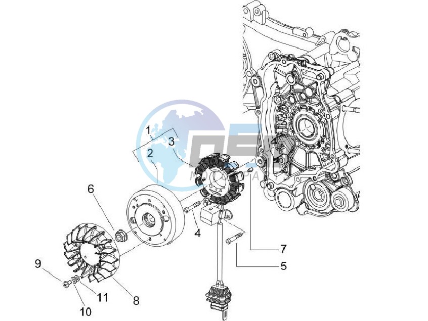 Flywheel magneto