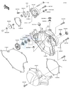 KX65 KX65AHF EU drawing Engine Cover(s)