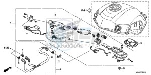 VFR1200XDE CrossTourer - VFR1200X Dual Clutch 2ED - (2ED) drawing FUEL PUMP