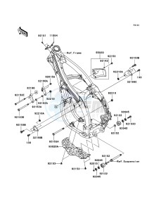 KX450F KX450D8F EU drawing Frame Fittings