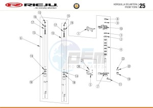 BYE-BIKE-EURO4-WHITE drawing FRONT FORK