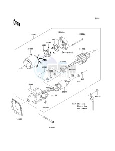 KAF 400 B [MULE 600] (B1) B1 drawing STARTER MOTOR