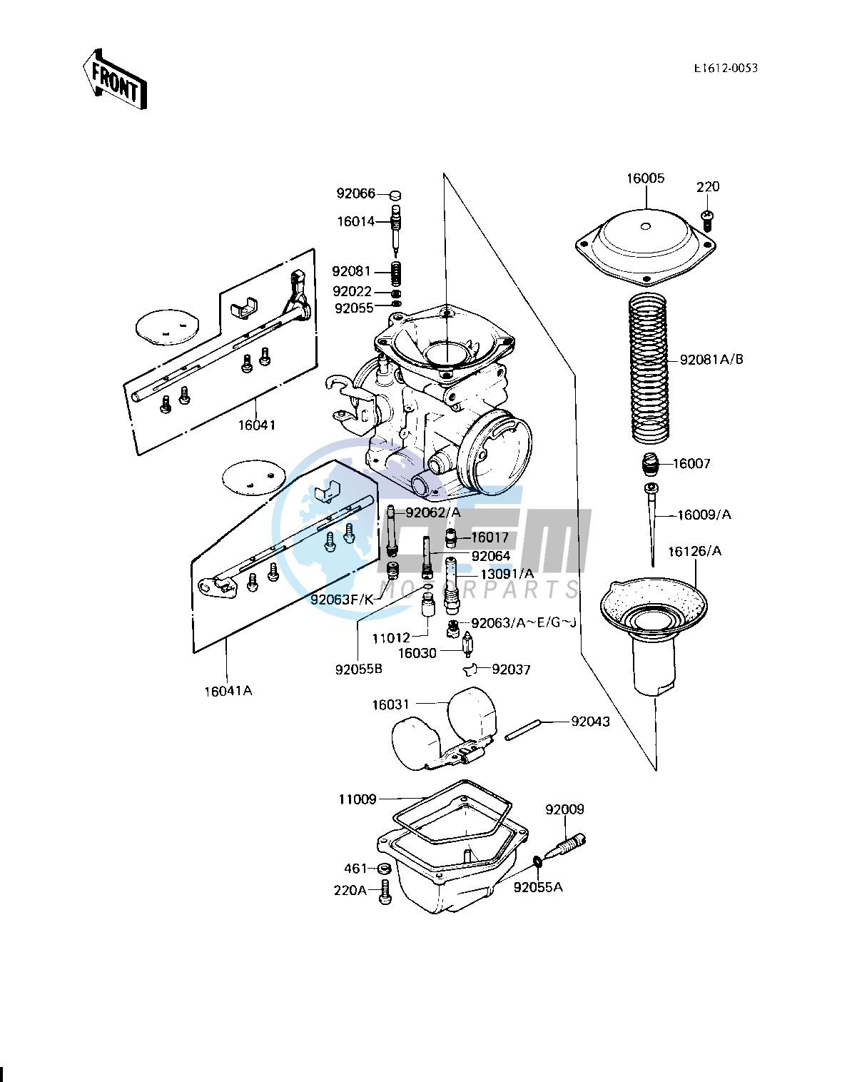 CARBURETOR PARTS -- 81-83 H2_H3_H4- -