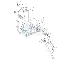 WR F 450 drawing STAND AND FOOTREST