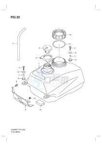 UH200 BURGMAN EU-UK drawing FUEL TANK