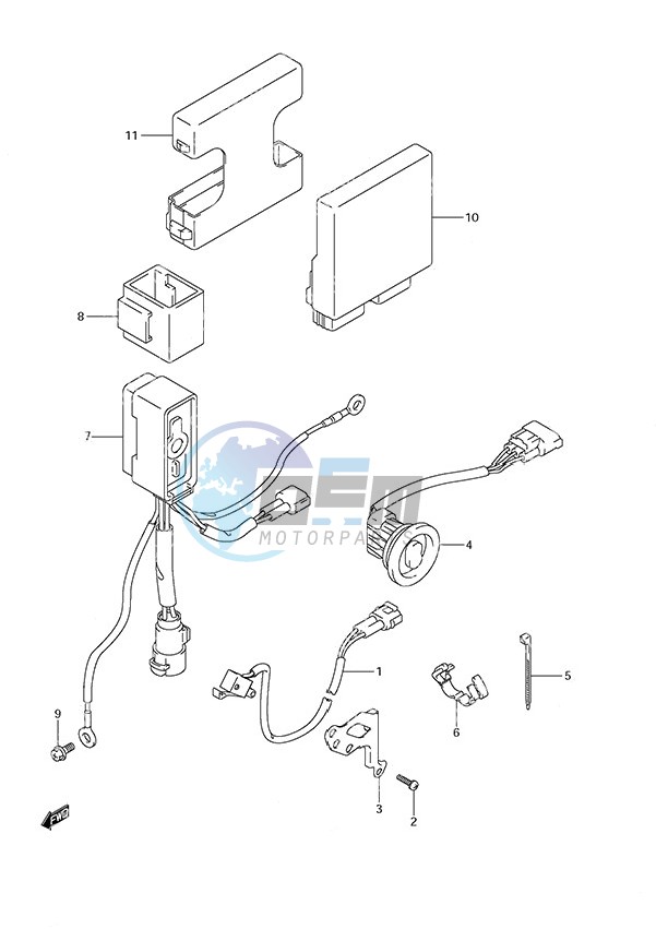 PTT Switch/Engine Control Unit