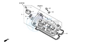 CB600F CB600S drawing CYLINDER HEAD COVER (CB600F3/4/5/6)