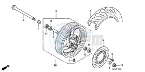 FES1259 Europe Direct - (ED) drawing FRONT WHEEL (FES125)(FES150)