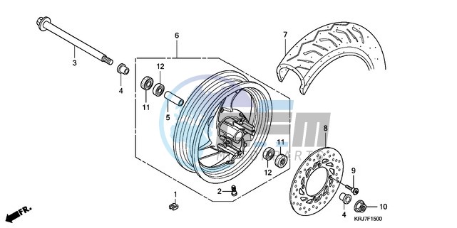 FRONT WHEEL (FES125)(FES150)