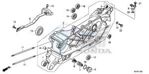 SH125ASE SH125AS UK - (E) drawing LEFT CRANKCASE