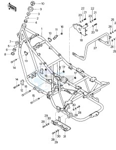 KLT 250 A [KLT250] (A2) [KLT250] drawing FRAME_FRAME FITTINGS -- 83 A2- -