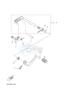 MT125 MT-125 (BR33 BR33 BR33 BR33 BR33) drawing SHIFT SHAFT