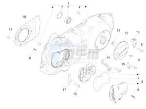 GTS 300 IE ABS E4 (APAC) drawing Crankcase cover - Crankcase cooling