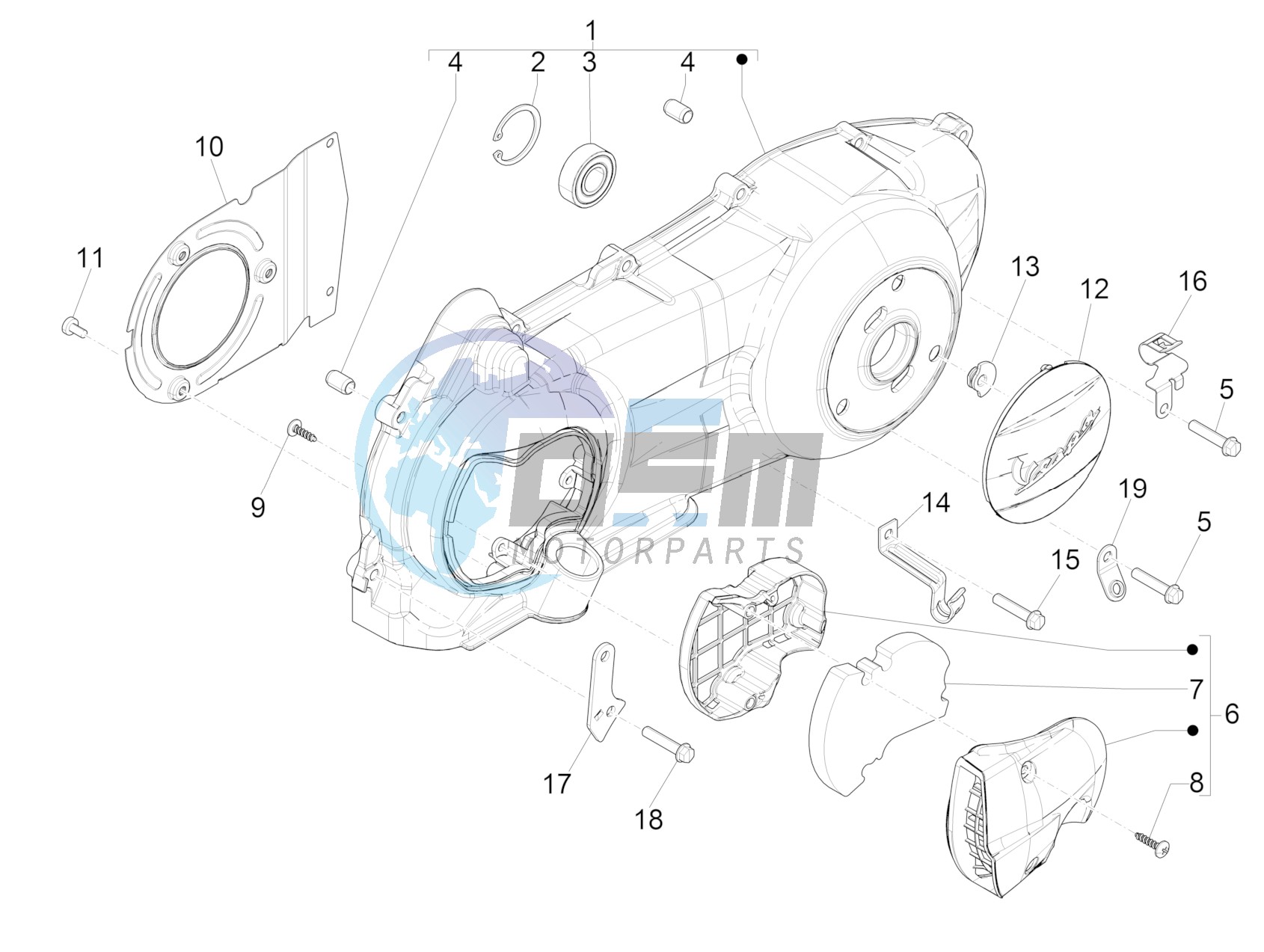 Crankcase cover - Crankcase cooling