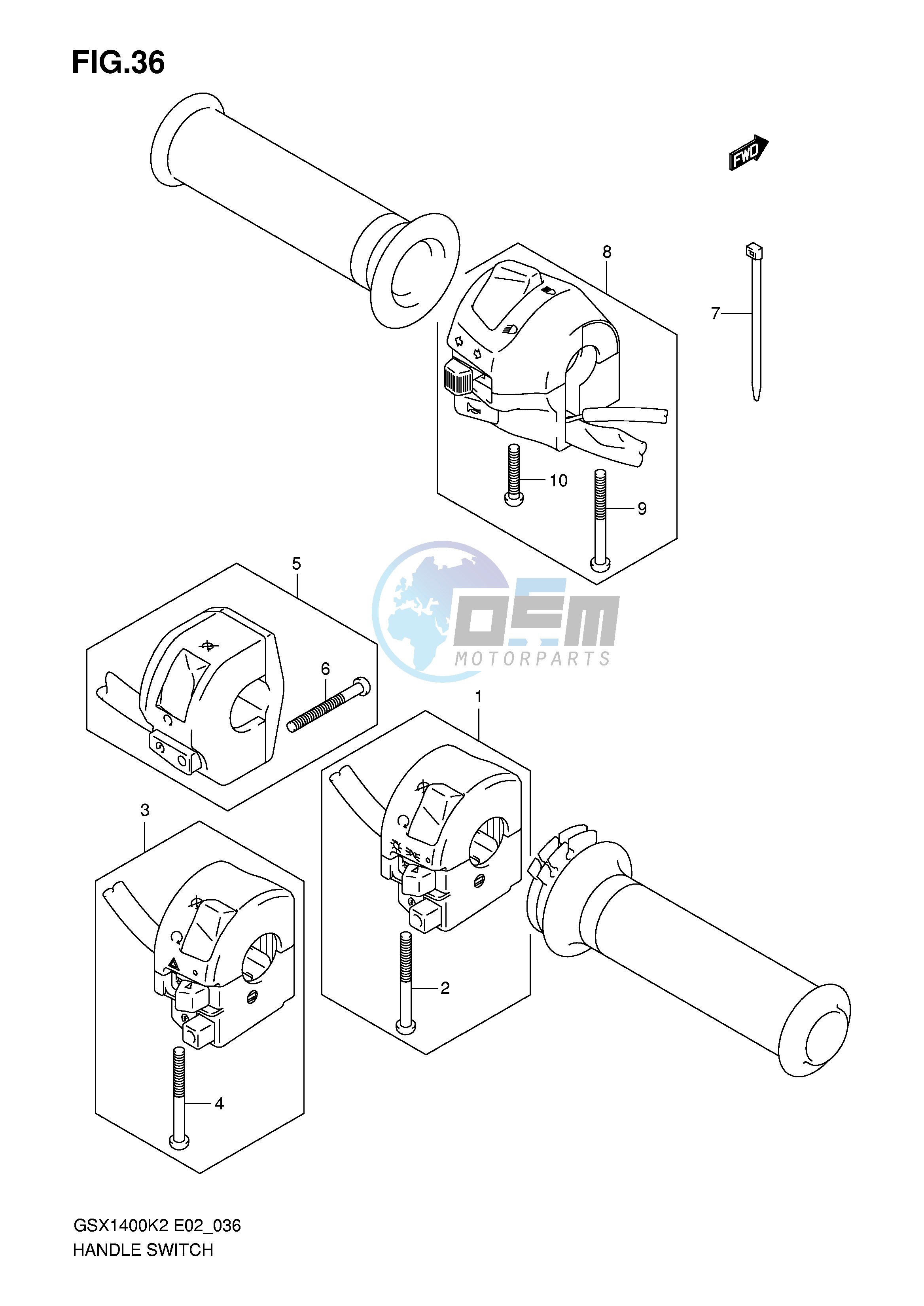 HANDLE SWITCH (MODEL K2 K3)