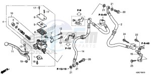 MSX125AH Europe Direct - (ED) drawing FRONT BRAKE MASTER CYLINDER (ABS)