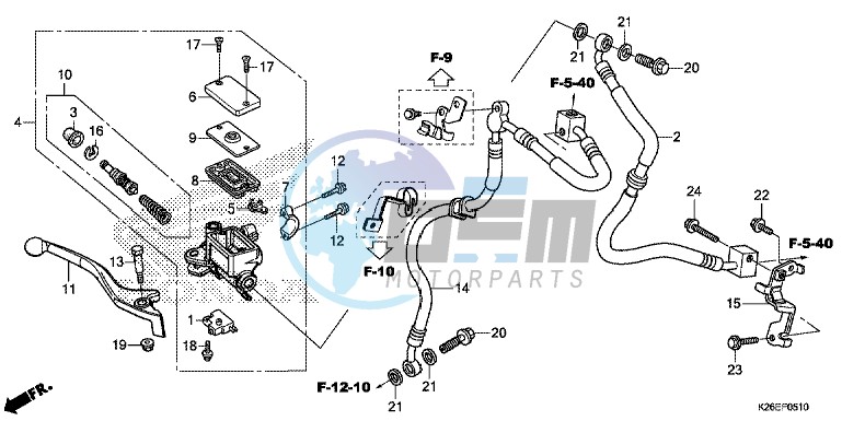 FRONT BRAKE MASTER CYLINDER (ABS)