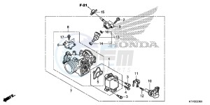 CBR125RSF CBR125RS E drawing THROTTLE BODY