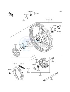 EX 250 F [NINJA 250R] (F6-F9) [NINJA 250R] drawing REAR WHEEL_CHAIN