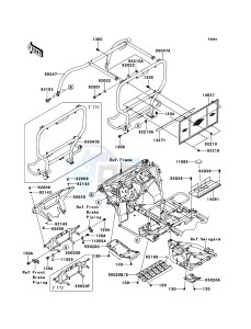 MULE_610_4X4 KAF400ABF EU drawing Guards/Cab Frame