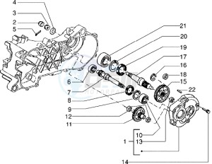 Zip 50 SP drawing Rear wheel shaft