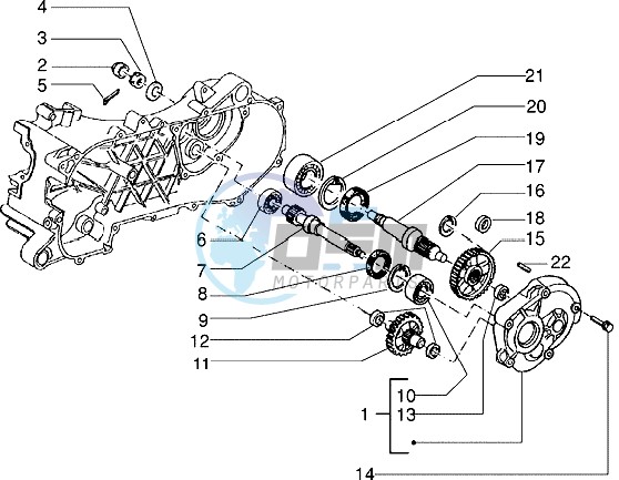 Rear wheel shaft