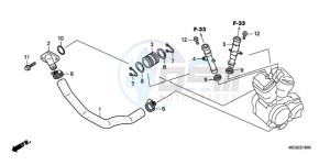 VT750CA9 KO / MK ST drawing WATER PIPE