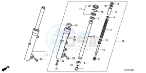 FJS400D9 Europe Direct - (ED) drawing FRONT FORK