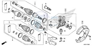 TRX420TE1H Europe Direct - (ED) drawing FRONT KNUCKLE/FRONT DRIVE SHAFT