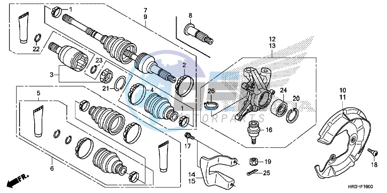 FRONT KNUCKLE/FRONT DRIVE SHAFT