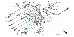 CBF10009 UK - (E / MKH) drawing RIGHT CRANKCASE COVER