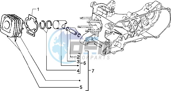 Cylinder-piston-wrist pin assy (Vehicle with rear drum brake)