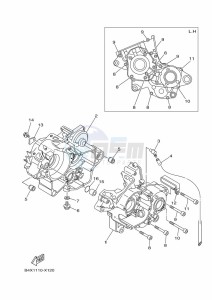 YZ125 (B4XJ) drawing CRANKCASE