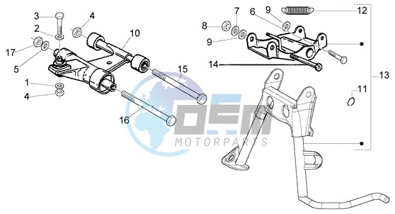 Central Stand - Swinging arm