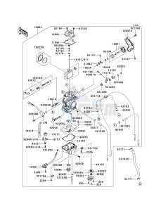 KX 250 T [KX250F] (TF) T6F drawing CARBURETOR