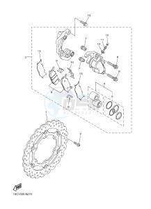 XVS950CU XV950R XV950 R-SPEC (2DX7) drawing FRONT BRAKE CALIPER