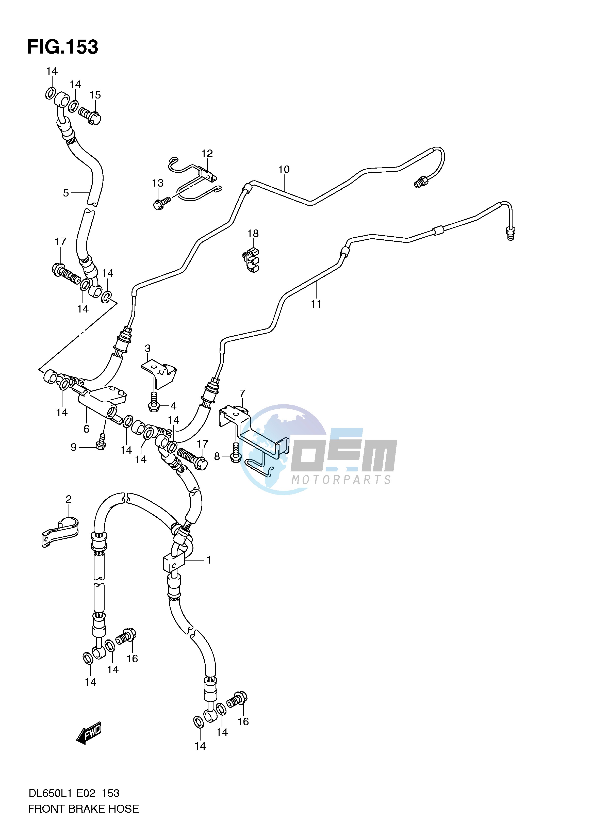 FRONT BRAKE HOSE (DL650AL1 E2)