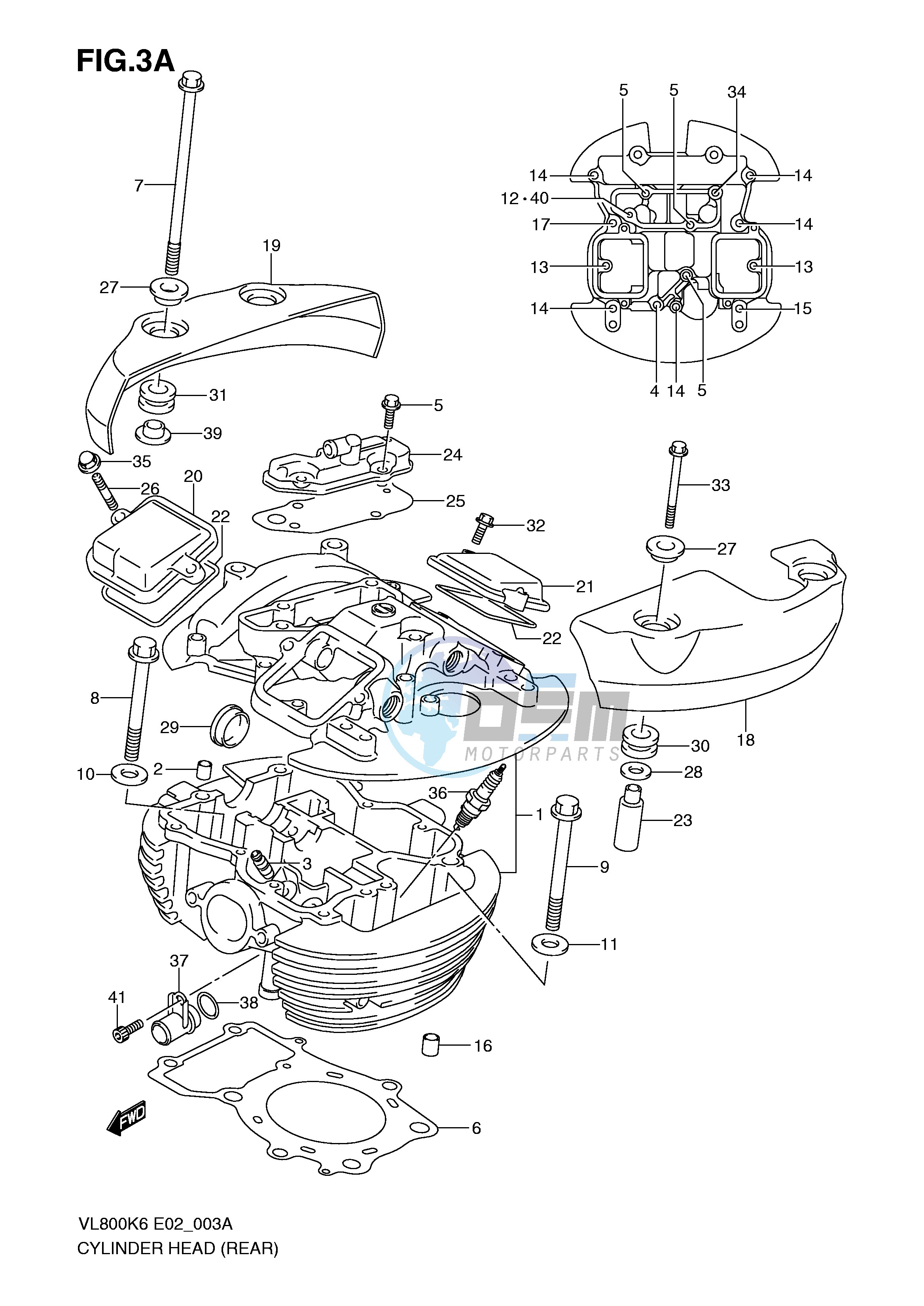 REAR CYLINDER HEAD (MODEL K9 L0)