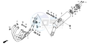 CB1300 CB1300SUPER FOUR drawing EXHAUST MUFFLER