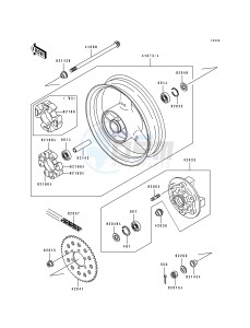 ZX 750 M [NINJA ZX-7R] (M1-M2) [NINJA ZX-7R] drawing REAR WHEEL_CHAIN