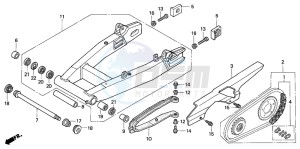 CB1300SA CB1300SUPERBOLD'OR drawing SWINGARM/CHAIN CASE