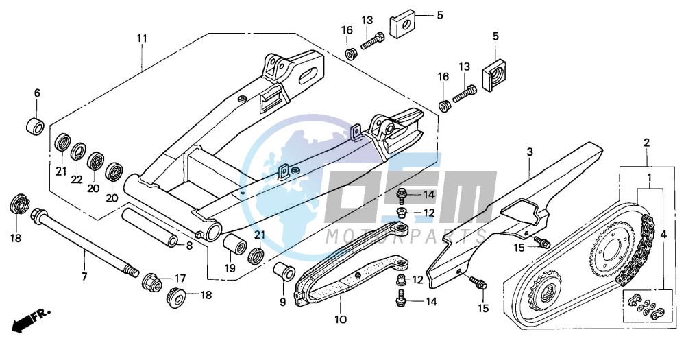 SWINGARM/CHAIN CASE