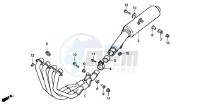 CBR600SE drawing EXHAUST MUFFLER