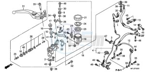 CBR600RA9 Europe Direct - (ED / ABS) drawing FR. BRAKE MASTER CYLINDER (CBR600RA)