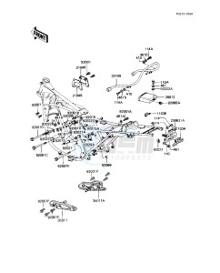 KZ 1000 R [EDDIE LAWSON REPLICA] (R1-R2) [EDDIE LAWSON REPLICA] drawing FRAME FITTINGS